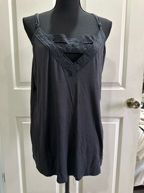 Maurices Black Lace V-Neck Cami Tank